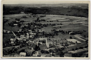VERKAUFT !!!   AK Hochsal vom Flugzeug aus bei Waldshut Laufenburg (Baden) 1930 RAR