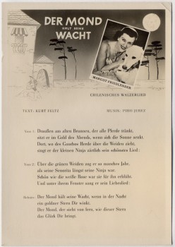 AK Liedkarte Margot Friedländer Der Mond hält seine Wacht 1957