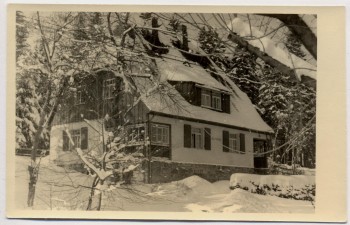 AK Foto Kipsdorf Hausansicht im Winter bei Altenberg Sachsen 1954