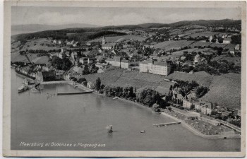 AK Meersburg am Bodensee vom Flugzeug aus 1943
