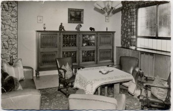 AK Foto Carlsberg / Pfalz Hotel Gaststätte Metzgerei Paradies Innenansicht 1960