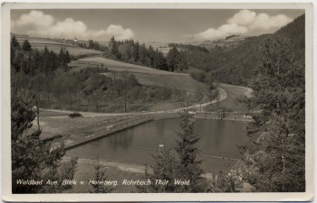 VERKAUFT !!!   AK Foto Waldbad Aue Blick vom Honeberg bei Rohrbach Wittgendorf Saalfeld Thüringen 1937