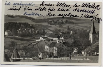 VERKAUFT !!!   AK Foto Sulz im Wienerwald Ortsansicht mit Kirche Niederösterreich Österreich 1937