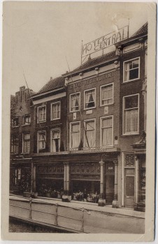 AK Delft Hotel Centraal Cafe Restaurant Südholland Niederlande 1939