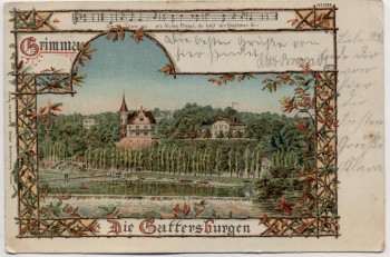 Künstler-AK Grimma Die Gattersburgen Gattersburg 1901