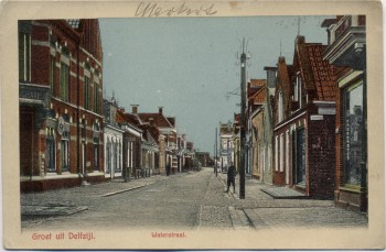 AK Groet uit Delfzijl Waterstraat Groningen Niederlande 1914
