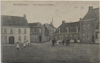 AK Bousbecque Carrefour de la Place Nord bei Lille Frankreich 1916