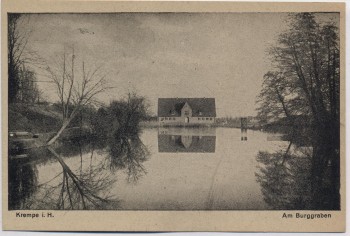 AK Krempe in Holstein Am Burggraben Hausansicht 1930