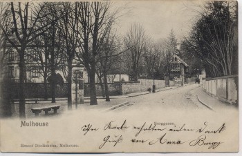 AK Mülhausen Mulhouse Berggasse Elsass Frankreich 1901 RAR