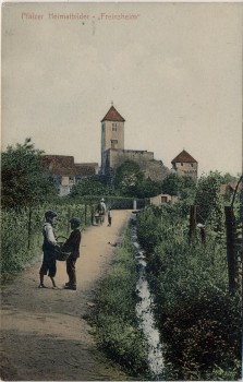VERKAUFT !!!  AK Freinsheim / Pfalz Pfälzer Heimatbilder Ortsansicht Kinder  1910 RAR