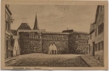 Künstler-AK Freinsheim / Pfalz Eisentor 1920