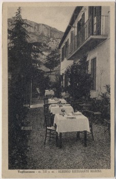 AK Tagliacozzo Albergo Ristorante Marina Abruzzen Italien 1920