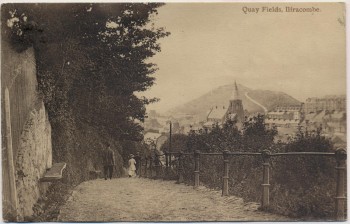 AK Ilfracombe Quay Fields Devon England Großbritannien 1916