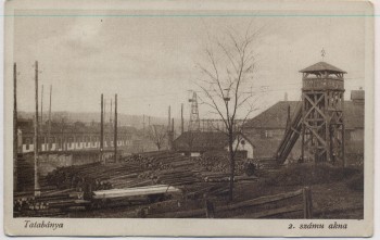 AK Tatabánya Totiserkolonie szamu akna Blick auf Grube Ungarn 1922 RAR
