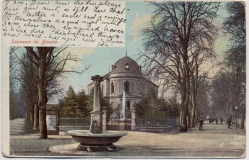 AK Souvenir de Biel/Bienne Ortsansicht mit Brunnen Bern Schweiz 1902