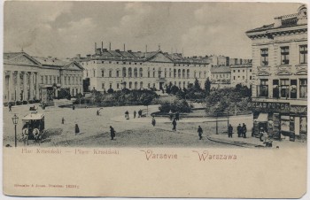 VERKAUFT !!!   AK Warszawa Warschau Place Krasinski Polen 1910 RAR