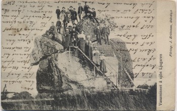 AK Rättvik Vasastenen på Svenskskär Ljugaren Dalarna Schweden 1908