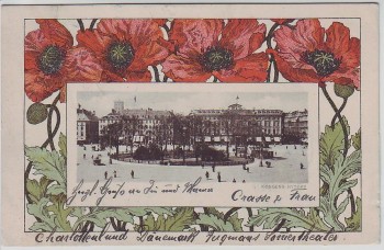 AK Passepartout Kopenhagen København Kongens Nytorv Dänemark 1900