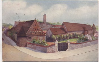 AK Zum Besten des Kaiser-Friedrich-Denkmals in Halle a.S. Südfront der Unterburg Giebichenstein 1912