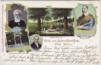 AK Lützen Gruß vom Gustav-Adolf-Feste Schwedenstein 1903
