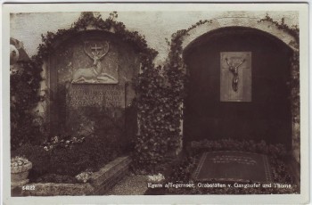 AK Foto Egern am Tegernsee Grabstätten v. Ganghofer und Thoma 1941