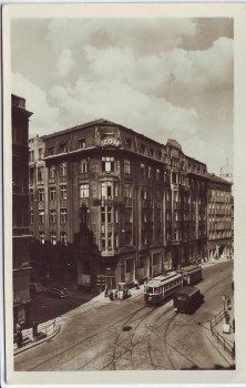 AK Foto Praha Prag Dům rekreace na Poříčí Straßenbahn Tschechien 1940