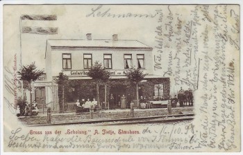 AK Elmshorn Gruss vom Gasthof Erholung 1898 RAR
