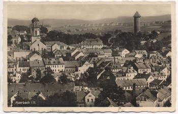 AK Foto Auerbach im Vogtland Stadtansicht Sachsen 1938