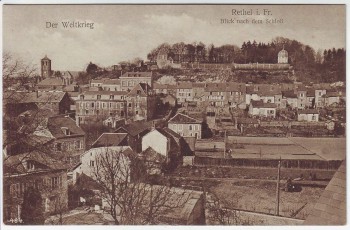 AK Rethel Blick nach dem Schloß 1.WK Ardennes Frankreich 1915