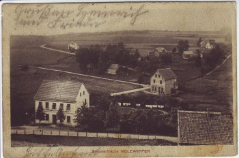 VERKAUFT !!!   AK Sommerfrische Holzwipper Hotel zur Wupperquelle bei Marienheide 1914