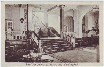 AK Bad Elster Palasthotel Wettiner Hof Empfangshalle 1910