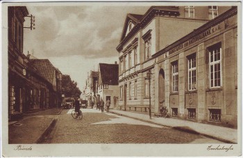 AK Bünde in Westfalen Eschstraße Fahrrad Bank 1937