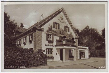AK Foto Füssen Bräustüberl Hotel Gasthaus Brauerei Feldpost 1942 RAR
