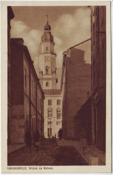 AK Drohobytsch Drohobycz Blick auf das Rathaus Ukraine 1935