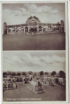 AK Gruß aus O. Dietrichs Liliputstadt 1930