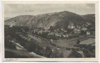 AK Saalfeld an der Saale Ortsansicht mit Bohlen 1920
