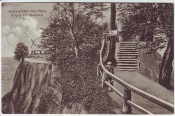 AK Sassnitz Stubbenkammer Aufgang zum Königsstuhl Insel Rügen 1913