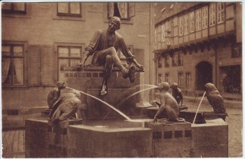 AK Braunschweig Eulenspiegelbrunnen am Bäckerklint 1912