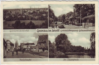 AK Mehrbild Gronau in Westfalen Neustraße Stadtpark Grenzübergang 1935