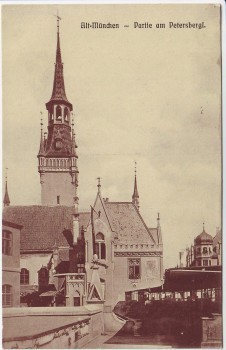 VERKAUFT !!!   AK Alt München Partie am Petersbergl 1910