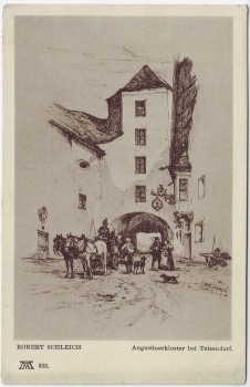 Künstler-AK Augustinerkloster bei Teisendorf Robert Schleich 1910