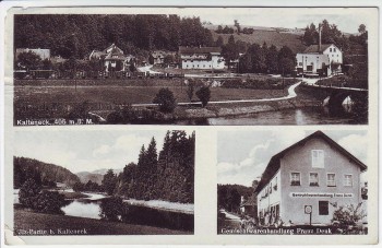 AK Mehrbild Kalteneck (Hutthurm) Ortsansicht Gemischtwarenhandlung Ilz-Partie 1940