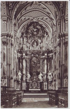 AK Ebrach Inneres der Klosterkirche 1910