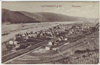 AK Leutesdorf am Rhein Panorama Ortsansicht 1908 AK Leutesdorf am Rhein Panorama Ortsansicht 1908