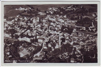 AK Miesbach vom Flugzeug aus Luftbild Fliegeraufnahme Oberbayern Feldpost 1944