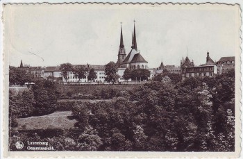 AK Luxembourg Gesamtansicht mit Kirche Luxemburg 1935