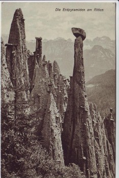 AK Die Erdpyramiden am Ritten bei Bozen Südtirol Italien 1909