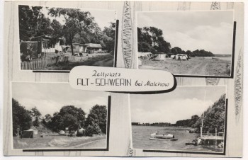 AK Alt Schwerin Zeltplatz am Plauer See 4 Bilder b. Malchow Mecklenburg-Vorpommern 1965