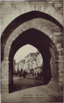 AK Malines Mechelen Rue Haute Hoogstraat Flandern Belgien 1910