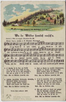 AK Liedkarte Anton Günther Wu da Wälder hamlich rausch'n Nr. 30 1920